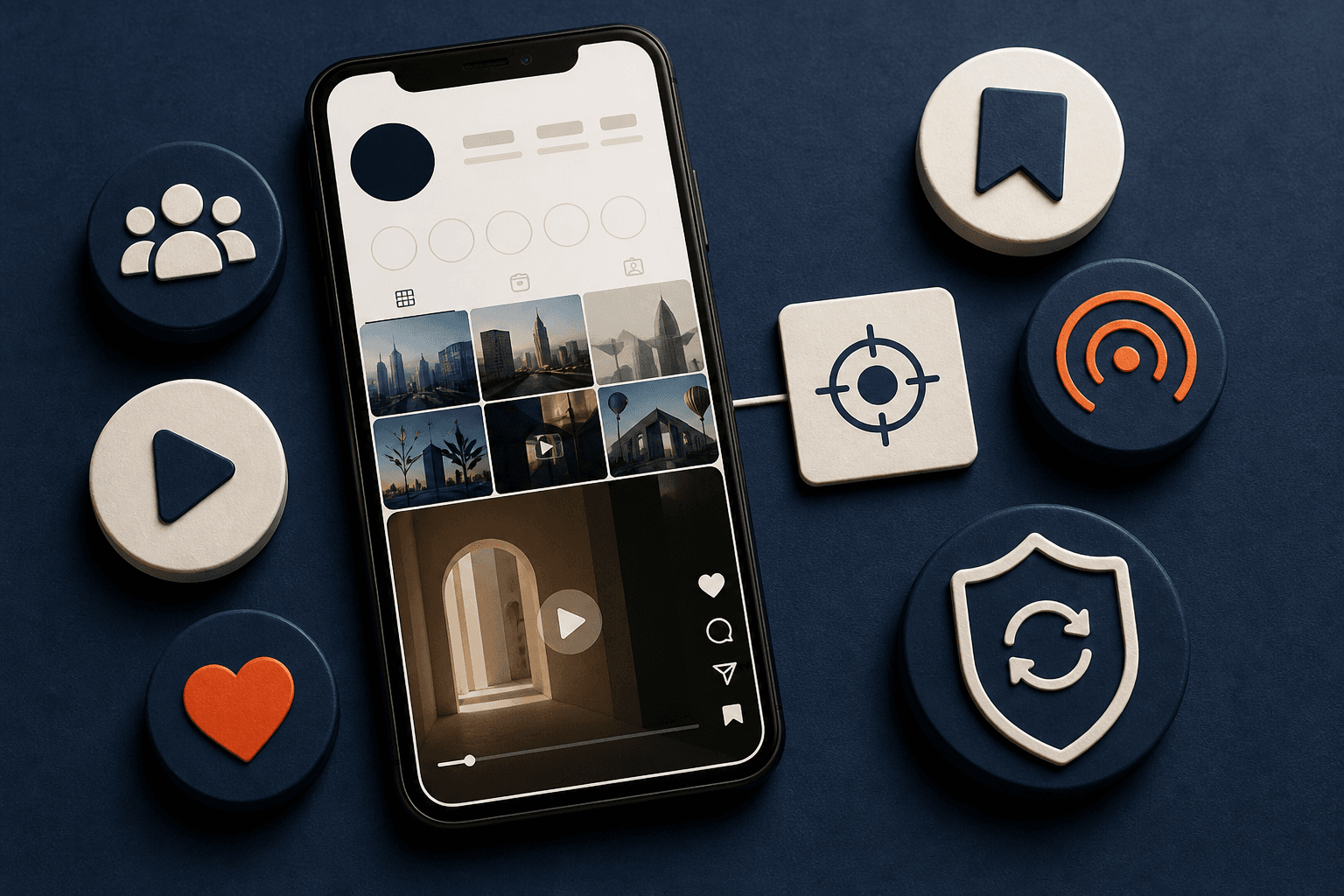 Instagram social media service selection scene